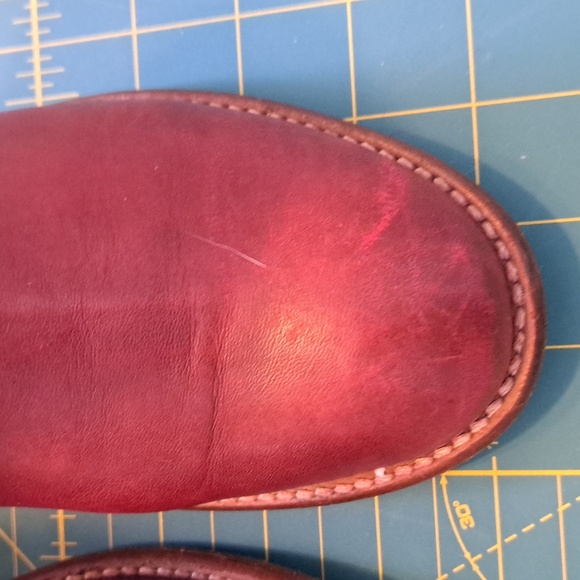 Musse & Cloud Red Leather Distressed Finish Boots - Picture 5 of 13